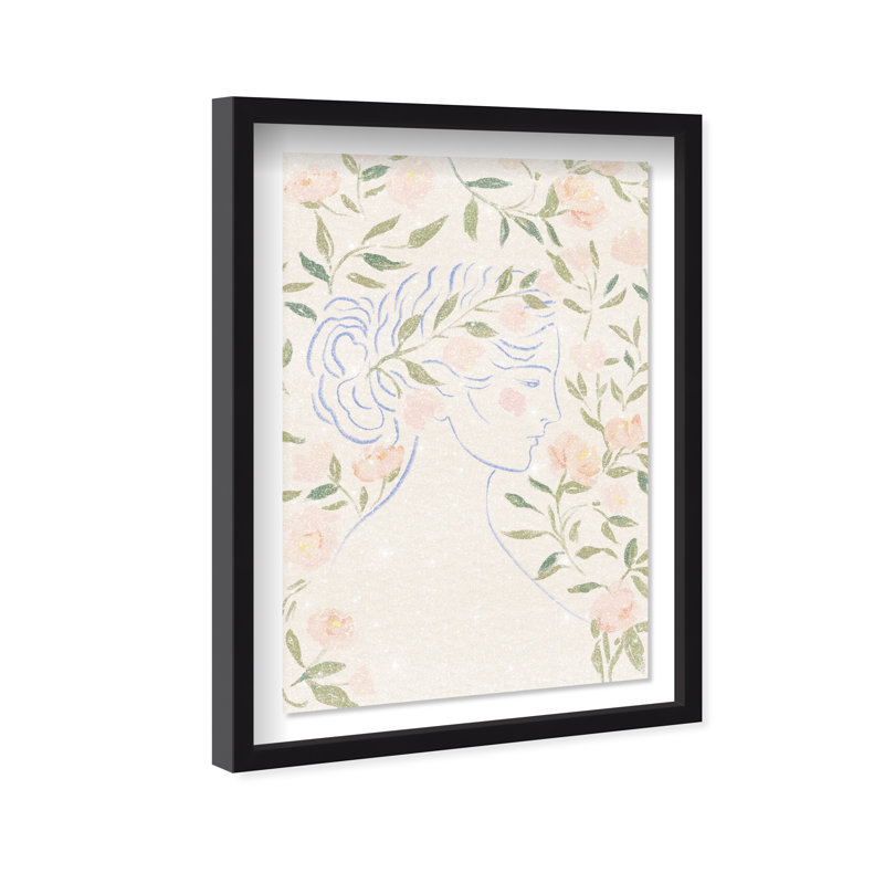 Blooming Hera Print by Oliver Gal, 16.5"H x 11.5"W, Black Shadowbox