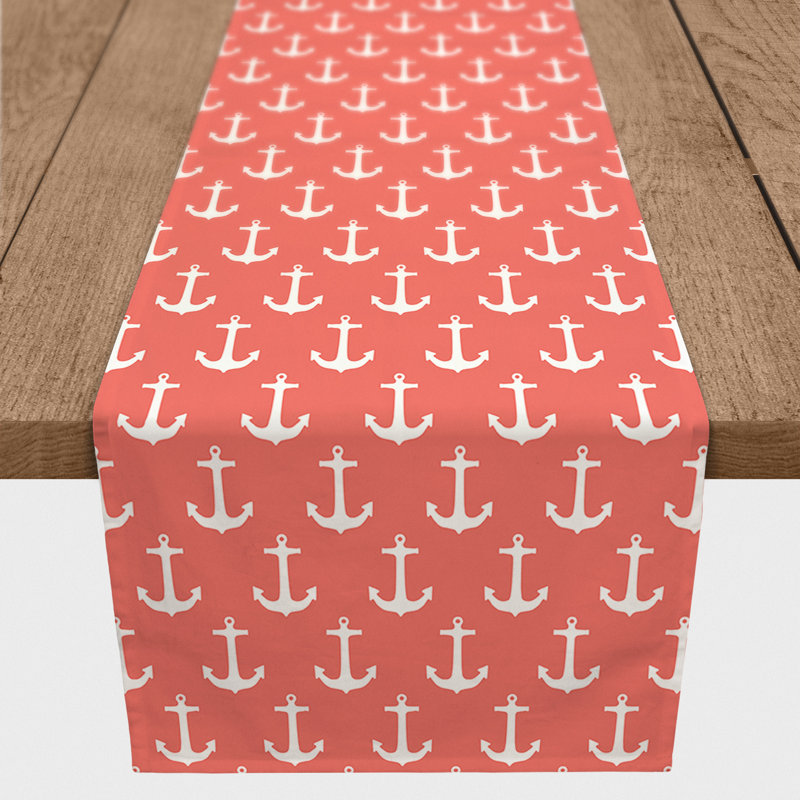 Chemin de table géométrique McKay, L 90 po x l 16 po, Corail, Mckay Geometric