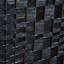 Paravent en tissu noir tissé. Élégant pour les salles de lecture, 4 panneaux, pentures pratiques et amovible. Cloison de séparation de 1,83 m de hauteur - Noir. Convient aux services d'anesthésie. Charnières incluses.