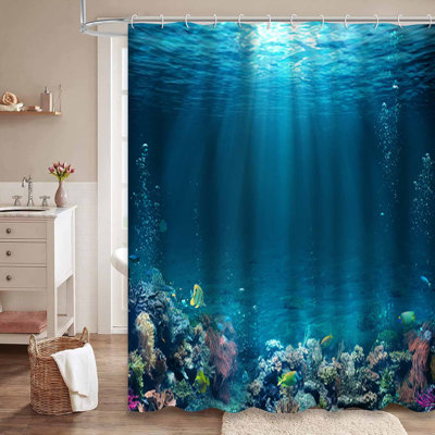 Rideau de douche avec 12 crochets