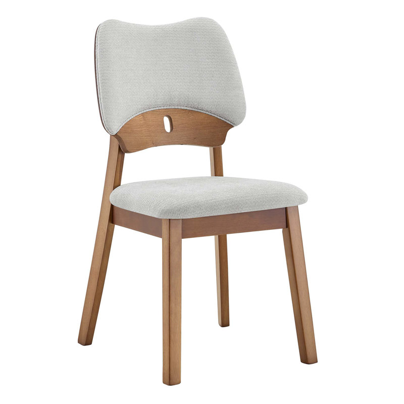 Solid Wood Dining Chairs with Hollowed Ergonomic Backrest