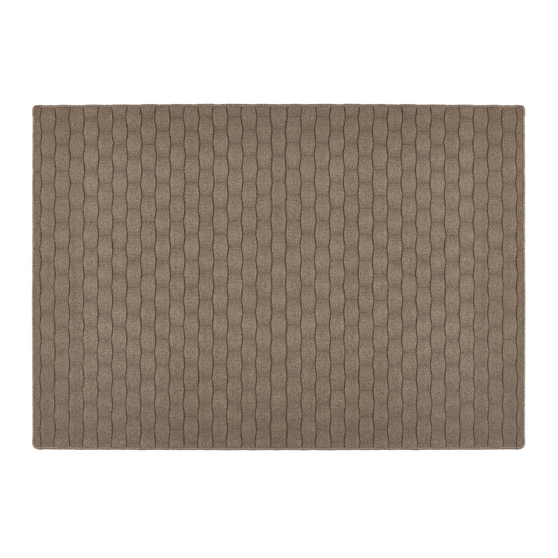 My Mat Sculptured Washable Basketweave Mink Rug, Rectangle 200 x 290cm