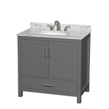 Sheffield 36" Single Bathroom Vanity Set with Mirror