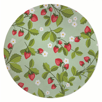 Strawberries Outdoor Rug