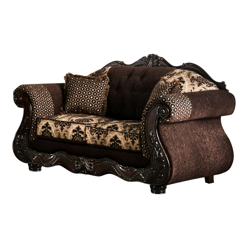 Denby Upholstered 72'' Loveseat, Dark Brown