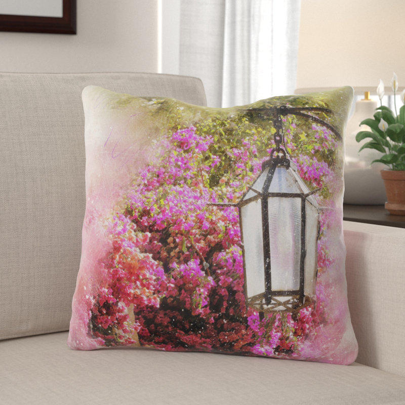 Coussin Flowers, Microsuède, Intérieur