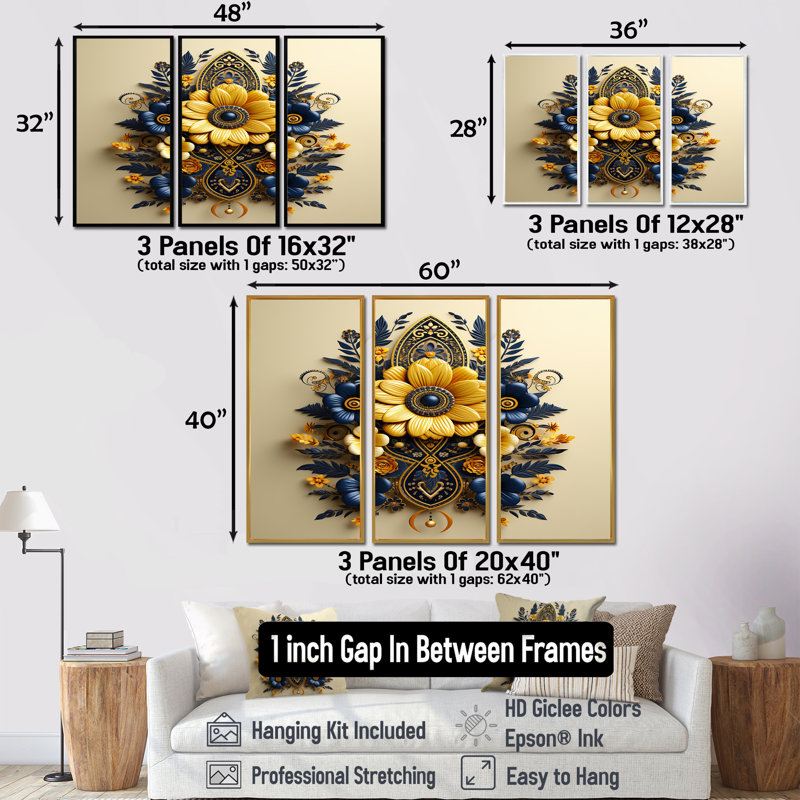 Ensemble d'art mural Fritz - Botanicals, Encadrement argenté, H 28 po x l 36 po x P 1 po