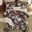 Ensemble de courtepointe 3 pièces à motif floral en microfibre pour chambre à coucher pour utilisation toute saison-122910319-122910321