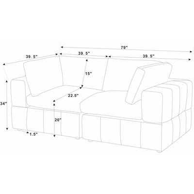 Wade Logan® Aronas 79'' Corduroy Loveseat & Reviews - Wayfair Canada