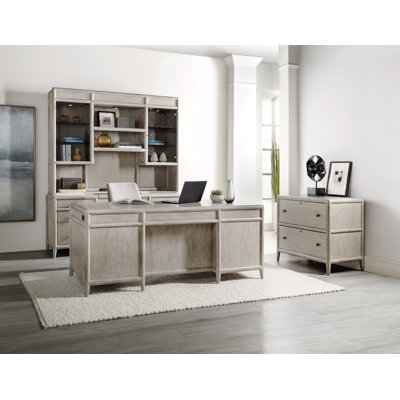 Bureau de direction en bois massif Burnham