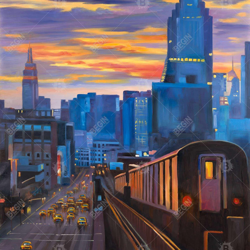 «Subway In New-york City» sur toile