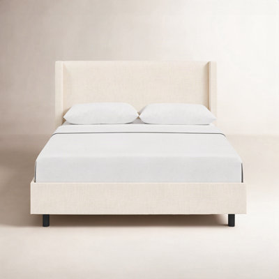Hanson Upholstered Wingback Platform Bed