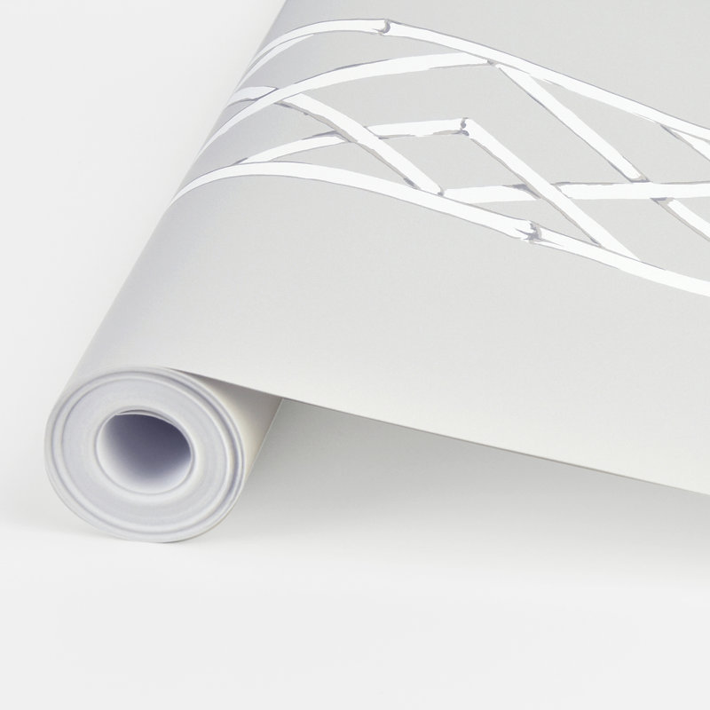 Rouleau de papier peint l 33 pi x p 20,5 po des treillis, Platine
