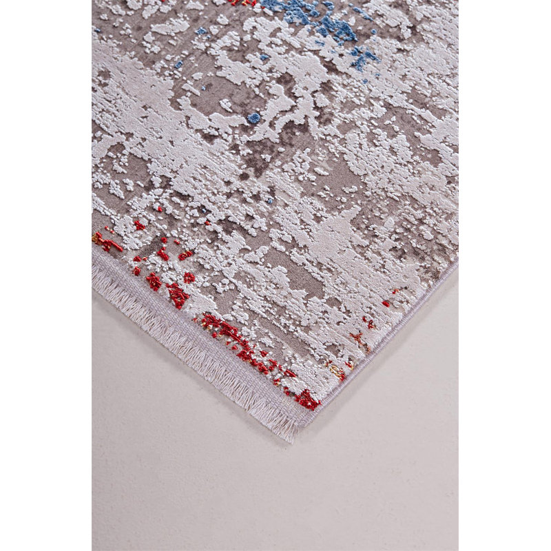 Whitten Ivory/Gray Area Rug, Rectangle 12' x 18'