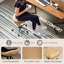 Chaise de salon à roulettes réglable en polyuréthane et cuir brun