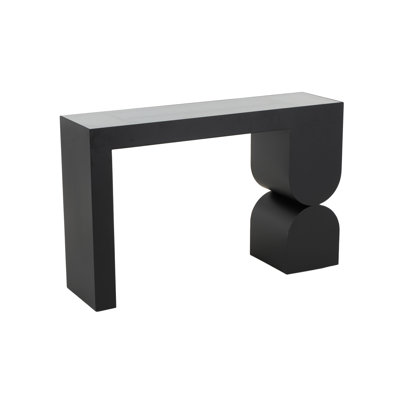 Ellani Cole And Grey Geometric Living Room Console Table With Stacked Arched Table Leg