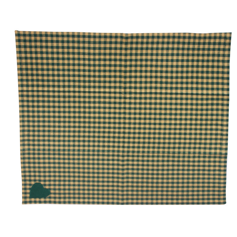 Landreth Cotton Plaid Square Napkin, Dark Blue