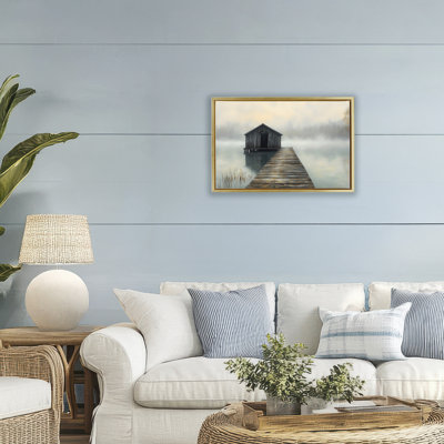 Lakeside Boathouse Dock Floating Frame, design by LSR Creative Studio