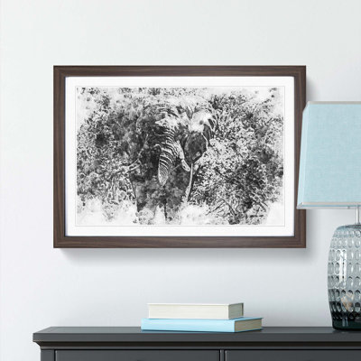 The Majestic Elephant in Abstract - Picture Frame Painting Print