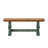 Fortville 78" Solid Wood Oak Finish Top Dining Set With Spindle Back Chairs - 6-Piece, Antique White Base Table, Antique Sage Base Chairs And Bench-605803894-605803900