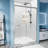 56-60" W X 72 "H Semi-Frameless Double Sliding Shower Door with 1/4" Clear Tempered Glass with Explosion-Proof Film, Aluminum Frame, Chrome-126173205-112950249