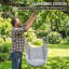 Chaise hamac, fauteuil suspendu en macramé, gris-2006148656