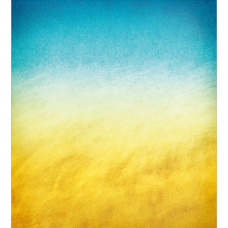 Yellow and Blue Gradient Twin Microfiber Duvet Cover Set