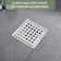 4.33'' Square Grid Shower Drain With Flange