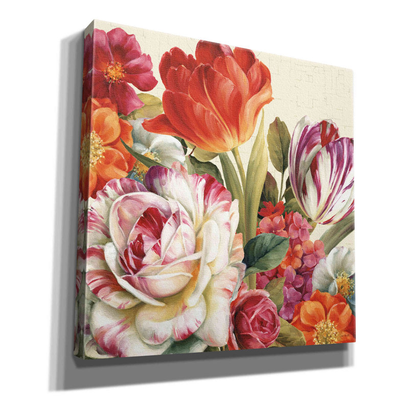 Art mural sur toile Red Barrel Studio® «Garden View Tossed» par Lisa, H 37 po x l 37 po x P 1,5 po