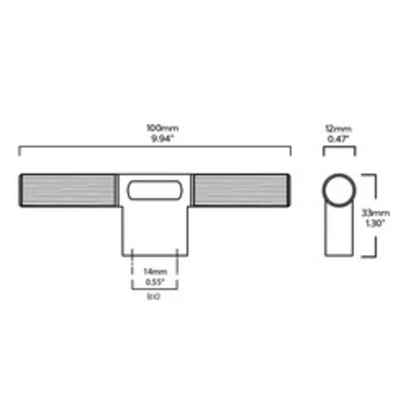 BECKER Grooved Single T Pull, Brass