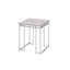 Table de bout en chêne naturel et chrome Chafik