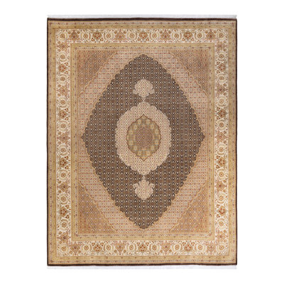 Hand Knotted Wool Traditional Hayner Brown Area Rug 8' 2"" x 10' 5 -  The Twillery Co.Â®, 230D732B822B4254B6254054027194D8