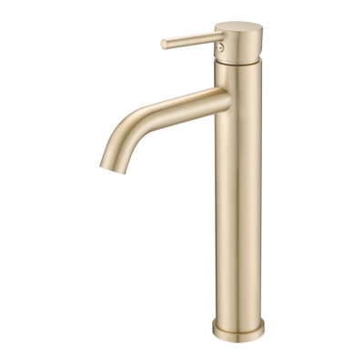 Robinet de lavabo pour salle de bain en or brossé