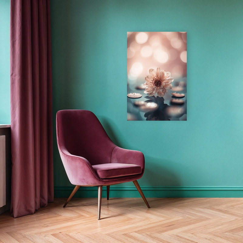 Ethereal Blossom Dreamy Elegant Modern Flower Wall Art Print, 91.44cm H x 60.96cm W