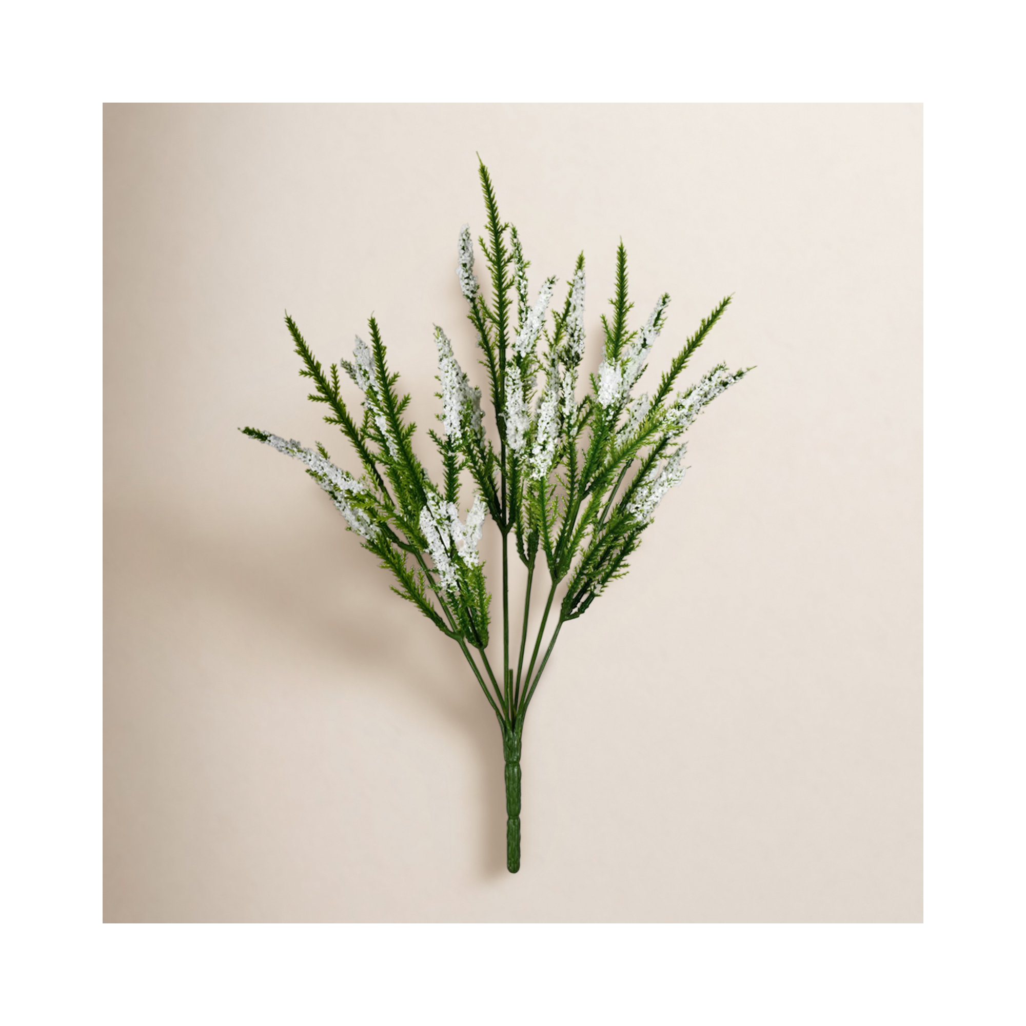 Artificial 13" Blazing Star Bush, Cream