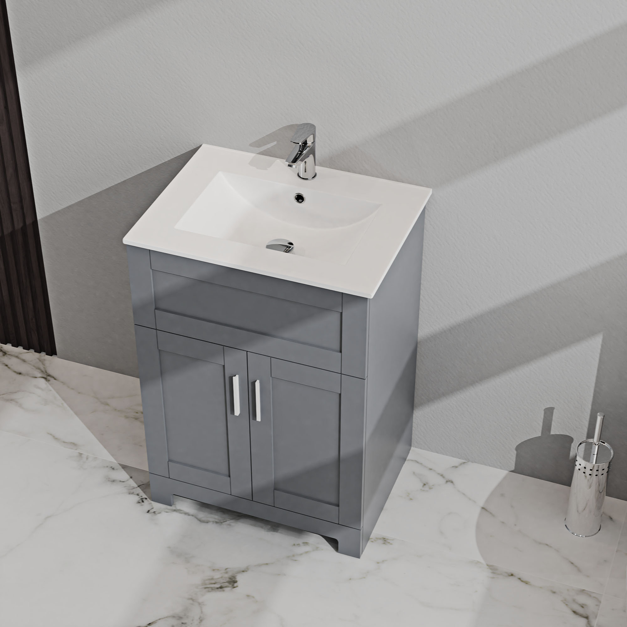 Ebern Designs Magline 24.00'' Single Bathroom Vanity with Ceramic Top ...