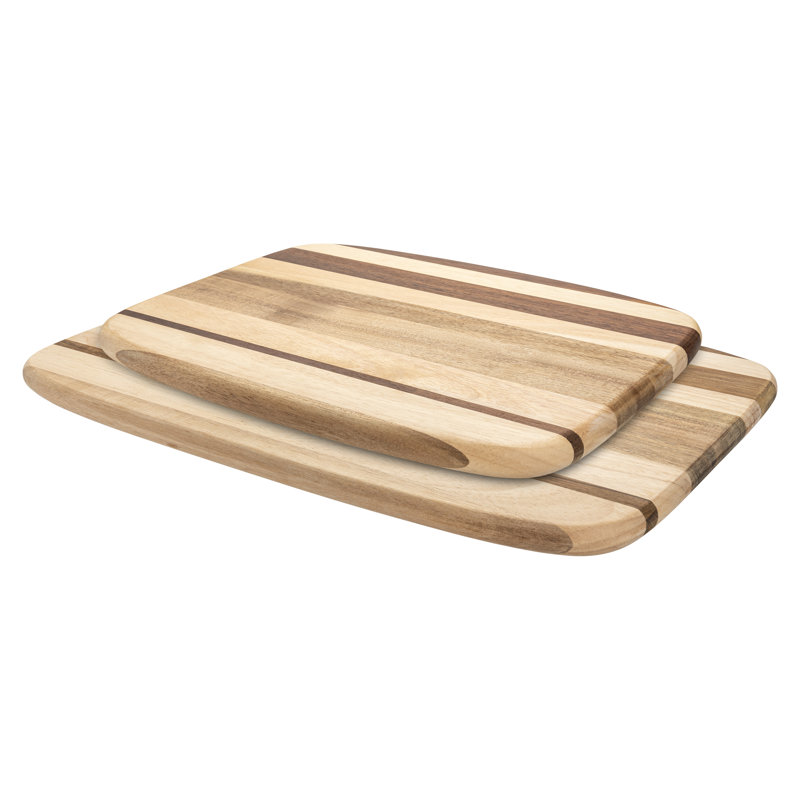 Rockingham Forge Rectangular Striped Multi-Wood Cutting Board, 45 X 30 X 2Cm, 45cm L x 30cm W