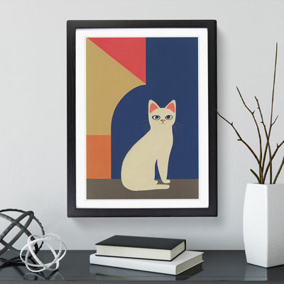 Clever Cat - Single Picture Frame Print