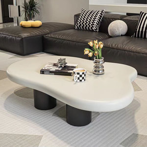 Bothnian Cloud Shape Cream Color Modern 4 Legged Coffee Table