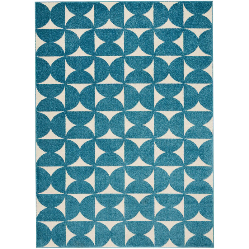 Tapis bleu Cristin Eclectic Bohemian, Rectangle 4 pi x 6 pi