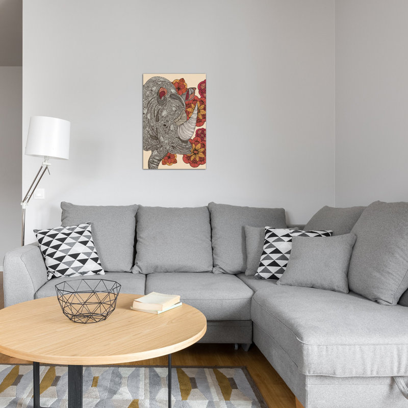Rhino, impression sur toile tendue, H 40 po x l 26 po x P 1,5 po, Toile tendue