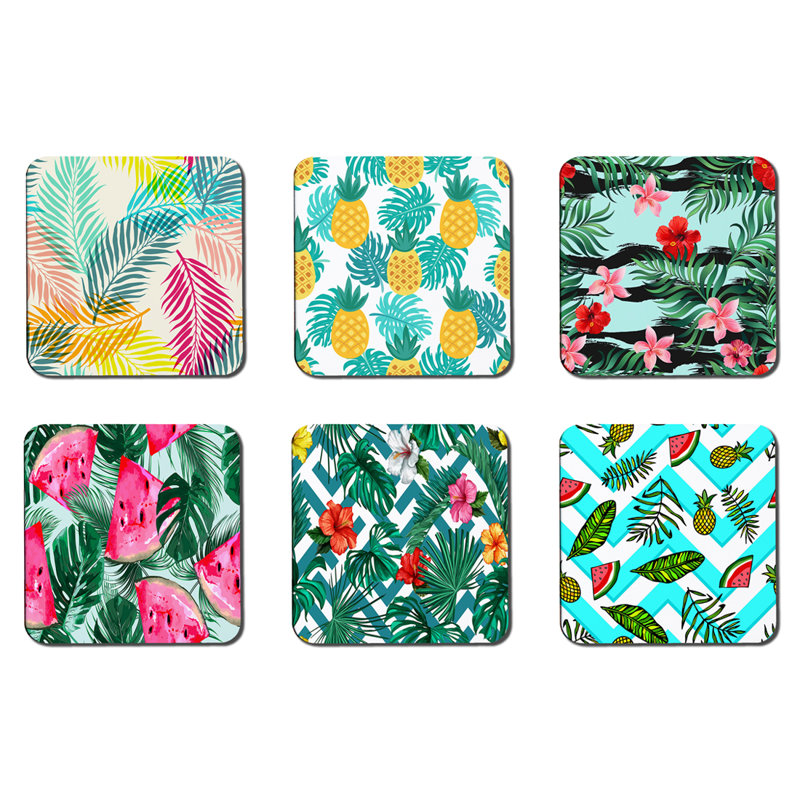 Square 6 Piece Coaster Set