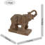 ELEPHANT BOOKENDS 23cm Carved Wood Effect
