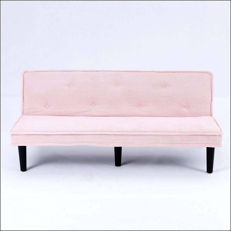 Versatile 66-Inch Corduroy Sofa Bed For Living Room, Apartment, And Bedroom, Switches Between Comfortable Seating And Sleeping Forms