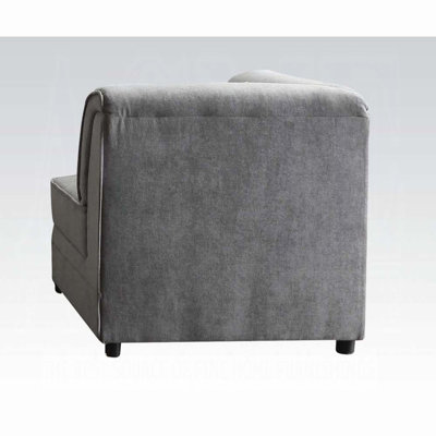 Bois Modular - Wedge w/Pillow, Gray Velvet