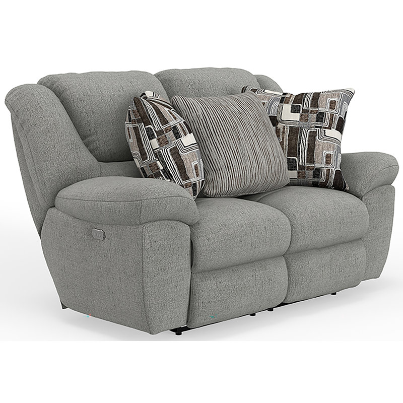 Chagoya Power Reclining Loveseat with Zero Gravity Seating, Light Grey