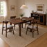 Extendable Dining Table Set with Sideboard, Solid Wood Dining Furniture