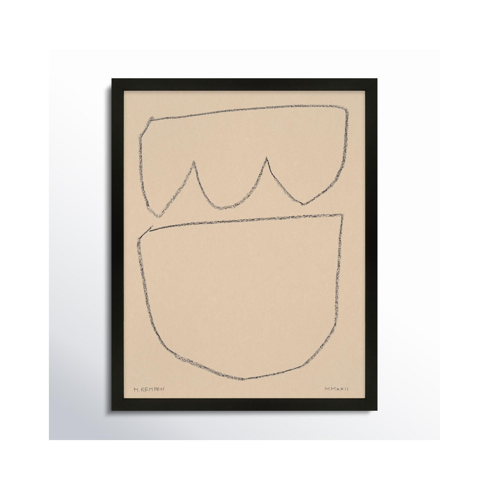 Outlines 8 by Michael Kempen, Black Framed, 20" W x 25" H