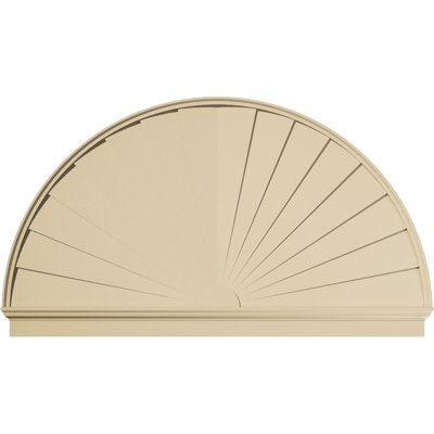 Half Round Signature Urethane Pediment, Primed Tan