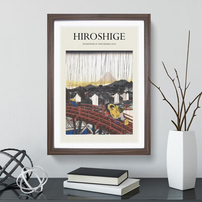 Sunshower At Nihonbashi by Utagawa Hiroshige - Single Picture Frame Print